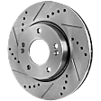 2007 Hyundai Tucson - Front, Driver or Passenger Side Brake Disc, Natural Finish, Cross-drilled and Slotted, Vented, 5 Lugs, 279.91 mm, 2.0L 4Cyl, Pro-Line Series