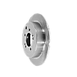 Rear, Driver or Passenger Side Brake Disc, Plain Surface, Solid, 5 Lugs, 11.89 in. OD Disc Diameter, For Models with Manual Parking Brake, Pro-Line Series