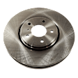 Front, Driver or Passenger Side Brake Disc, Natural Finish, Plain Surface, Vented, 5 Lugs, 320.04 mm, Pro-Line Series