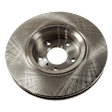 Front, Driver or Passenger Side Brake Disc, Natural Finish, Plain Surface, Vented, 5 Lugs, 320.04 mm, Pro-Line Series