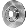 Front, Driver or Passenger Side Brake Disc, Plain Surface, Vented, 5 Lugs, 12.99 in. Disc Diameter, 330mm Front/Rear Disc, Single Front Piston Calipers, Pro-Line Series
