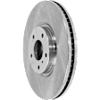 Front, Driver or Passenger Side Brake Disc, Plain Surface, Vented, 5 Lugs, 12.99 in. Disc Diameter, 330mm Front/Rear Disc, Single Front Piston Calipers, Pro-Line Series