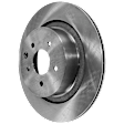 Rear, Driver or Passenger Side Brake Disc, Plain Surface, Vented, 5 Lugs, 12.99 in. Disc Diameter, 330mm Front/Rear Disc, Single Front Piston Calipers, Pro-Line Series