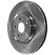 Front, Driver or Passenger Side Brake Disc, Plain Surface, Vented, 5 Lugs, 13.98 in. Disc Diameter, Sport Brake, Pro-Line Series