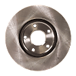 Front, Driver or Passenger Side Brake Disc, Plain Surface, Vented, 5 Lugs, 290.07 mm, Pro-Line Series