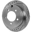 2007-2017 Jeep Patriot - Rear, Driver or Passenger Side Brake Disc, Cross-Drilled and Slotted, Solid, 5 Lugs, Pro-Line Series