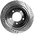 2007-2017 Jeep Patriot - Rear, Driver or Passenger Side Brake Disc, Cross-Drilled and Slotted, Solid, 5 Lugs, Pro-Line Series