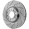 2016 Jeep Renegade - Front, Driver or Passenger Side Brake Disc, Natural Finish, Cross-drilled and Slotted, Vented, 5 Lugs, 305 mm, 1.4L 4Cyl, Pro-Line Series