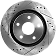 2007-2017 Jeep Wrangler - Front, Driver or Passenger Side Brake Disc, Cross-drilled and Slotted, Vented, 5 Lugs, Pro-Line Series