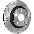 2007-2017 Jeep Wrangler - Front, Driver or Passenger Side Brake Disc, Cross-drilled and Slotted, Vented, 5 Lugs, Pro-Line Series