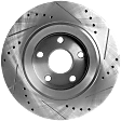 2007-2017 Jeep Wrangler - Front, Driver or Passenger Side Brake Disc, Cross-drilled and Slotted, Vented, 5 Lugs, Pro-Line Series