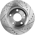 Front, Driver or Passenger Side Brake Disc, Cross-drilled and Slotted, Vented, 5 Lug Wheels, 302mm Front Disc, Standard Brakes, Pro-Line Series