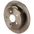 Rear, Driver or Passenger Side Brake Disc, Plain Surface, Solid, 5 Lugs, Pro-Line Series