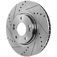 2013 Kia Optima - Front, Driver or Passenger Side Brake Disc, Natural Finish, Cross-drilled and Slotted, Vented, 5 Lugs, 300 mm, 2.4L 4Cyl, Pro-Line Series