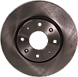 Front, Driver or Passenger Side Brake Disc, Natural Finish, Plain Surface, Vented, 4 Lugs, 275.08 mm, Pro-Line Series
