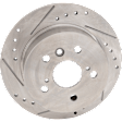 2011 Toyota Camry - Rear, Driver or Passenger Side Brake Disc, Natural Finish, Cross-drilled and Slotted, Solid, 5 Lugs, 281 mm, 2.5L 4Cyl, Pro-Line Series