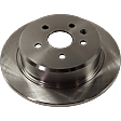 Rear, Driver or Passenger Side Brake Disc, Natural Finish, Plain Surface, Solid, 5 Lugs, 307.09 mm, Pro-Line Series