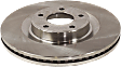 Front, Driver or Passenger Side Brake Disc, Natural Finish, Plain Surface, Vented, 5 Lugs, 320.04 mm, Pro-Line Series
