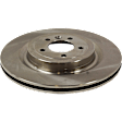 Rear, Driver or Passenger Side Brake Disc, Plain Surface, Vented, 5 Lug Wheels, Pro-Line Series