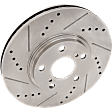 2006 Lexus ES330 - Front, Driver or Passenger Side Brake Disc, Natural Finish, Cross-drilled and Slotted, Vented, 5 Lugs, 295.91 mm, 3.3L 6Cyl, Pro-Line Series