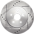 2007 Lexus RX350 - Front, Driver or Passenger Side Brake Disc, Cross-drilled and Slotted, Solid, 5 Lugs, 319 mm, 3.5L 6Cyl, Pro-Line Series