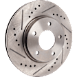 2015 Mitsubishi Lancer - Front, Driver or Passenger Side Brake Disc, Natural Finish, Cross-drilled and Slotted, Vented, 5 Lugs, 276 mm, With Rear Drum Brake, 2.0L 4Cyl, Pro-Line Series