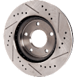 2015 Mitsubishi Lancer - Front, Driver or Passenger Side Brake Disc, Natural Finish, Cross-drilled and Slotted, Vented, 5 Lugs, 276 mm, With Rear Drum Brake, 2.0L 4Cyl, Pro-Line Series