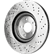 Front, Driver or Passenger Side Brake Disc, Natural Finish, Plain Surface, Vented, 5 Lugs, 344.93 mm, Pro-Line Series