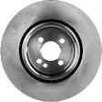 Front, Driver or Passenger Side Brake Disc, Plain Surface, Vented, 11.57 in. Disc Diameter, 294mm Front Disc, Single Piston Front Calipers, Pro-Line Series