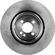 Front, Driver or Passenger Side Brake Disc, Plain Surface, Vented, 12.44 in. Disc Diameter, 316mm Front Disc, 4 Piston Front Calipers , Pro-Line Series
