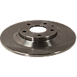 Rear, Driver or Passenger Side Brake Disc, Natural Finish, Plain Surface, Solid, 5 Lugs, 302.01 mm, Pro-Line Series