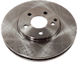 Front, Driver or Passenger Side Brake Disc, Natural Finish, Plain Surface, Vented, 5 Lugs, 304.04 mm, Pro-Line Series