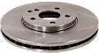 Front, Driver or Passenger Side Brake Disc, Natural Finish, Plain Surface, Vented, 5 Lugs, 304.04 mm, Pro-Line Series