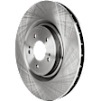 Front, Driver or Passenger Side Brake Disc, Plain Surface, Vented, 5 Lugs, 13.78 in. Disc Diameter, 1 Piece Full Cast Disc, Pro-Line Series