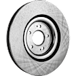 Front, Driver or Passenger Side Brake Disc, Plain Surface, Vented, 5 Lugs, 13.78 in. Disc Diameter, 1 Piece Full Cast Disc, Pro-Line Series