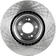 Front, Driver or Passenger Side Brake Disc, Plain Surface, Vented, 5 Lugs, 13.78 in. Disc Diameter, 1 Piece Full Cast Disc, Pro-Line Series