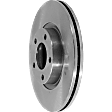 Front, Driver or Passenger Side Brake Disc, Plain Surface, Vented, 5 Lugs, 11.81 In., Pro-Line Series