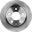 Rear, Driver or Passenger Side Brake Disc, Natural Finish, Plain Surface, Solid, 5 Lugs, 265 mm, Pro-Line Series