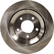 Rear, Driver or Passenger Side Brake Disc, Plain Surface, Solid, 5 Lugs, 11.89 In., Pro-Line Series