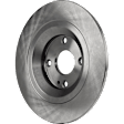 Rear, Driver or Passenger Side Brake Disc, Natural Finish, Plain Surface, Solid, 4 Lugs, 275.59 mm, 1.8L, 4Cyl, Pro-Line Series