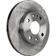 Front, Driver or Passenger Side Brake Disc, Natural Finish, Plain Surface, Vented, 4 Lugs, 235 mm, 1.6L, 4Cyl, Pro-Line Series
