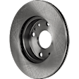 Front, Driver or Passenger Side Brake Disc, Natural Finish, Plain Surface, Vented, 4 Lugs, 235 mm, 1.6L, 4Cyl, Pro-Line Series