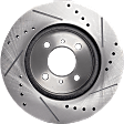 2004 Mitsubishi Lancer - Front, Driver or Passenger Side Brake Disc, Natural Finish, Cross-drilled and Slotted, Vented, 4 Lugs, 256.03 mm, 2.0L 4Cyl, Pro-Line Series
