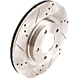 2020 Mitsubishi Eclipse Cross - Front, Driver or Passenger Side Brake Disc, Natural Finish, Cross-drilled and Slotted, Vented, 5 Lugs, 294 mm, 1.5L 4Cyl, Pro-Line Series