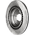 Rear, Driver or Passenger Side Brake Disc, Plain Surface, Vented, 5 Lugs, 11.81 in., Pro-Line Series