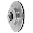 Front, Driver or Passenger Side Brake Disc, Natural Finish, Plain Surface, Vented, 6 Lugs, 299.72 mm, Pro-Line Series