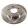 Front, Driver or Passenger Side Brake Disc, Natural Finish, Plain Surface, Vented, 5 Lugs, 276.61 mm, Pro-Line Series