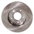 Front, Driver or Passenger Side Brake Disc, Natural Finish, Plain Surface, Vented, 5 Lugs, 276.61 mm, Pro-Line Series