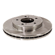 Front, Driver or Passenger Side Brake Disc, Natural Finish, Plain Surface, Vented, 5 Lugs, 276.61 mm, Pro-Line Series