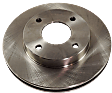 Front, Driver or Passenger Side Brake Disc, Natural Finish, Plain Surface, Vented, 4 Lugs, 257.05 mm, Pro-Line Series